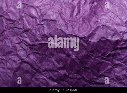 Texture rumpled paper lilac color background Stock Photo
