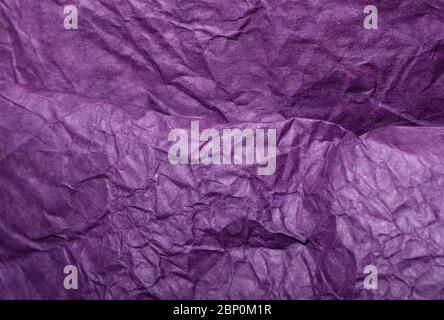 Texture rumpled paper lilac color background Stock Photo