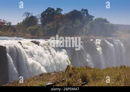 Victoria falls in September, Zimbabwe Stock Photo