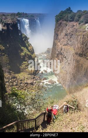 Victoria falls in September, Zimbabwe Stock Photo