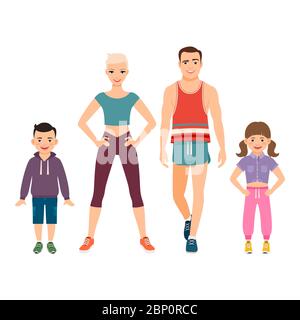 Women In Sportswear. Sport Outfit Young Woman Vector Illustration