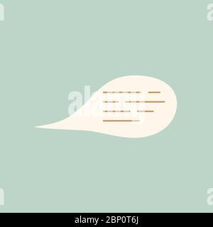 Speech Bubble. Thoughts in a head, chatting. Speech cloud. Flat vector illustration Stock Vector