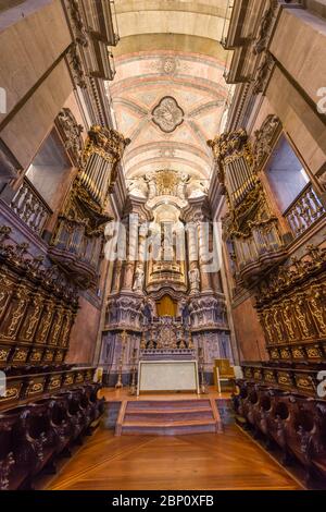 PORTO, PORTUGAL - FEBRUARY 27, 2017: Clerigos Church, in Porto, Portugal Stock Photo