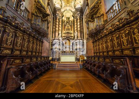 PORTO, PORTUGAL - FEBRUARY 27, 2017: Clerigos Church, in Porto, Portugal Stock Photo