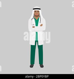 Rheumatologist medical specialist isolated vector illustration on grey background Stock Vector