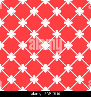 Red spanish ornamental decorative ceramic tile vector design Stock Vector