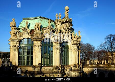 Wallpavillon, Zwinger in Dresden Stock Photo