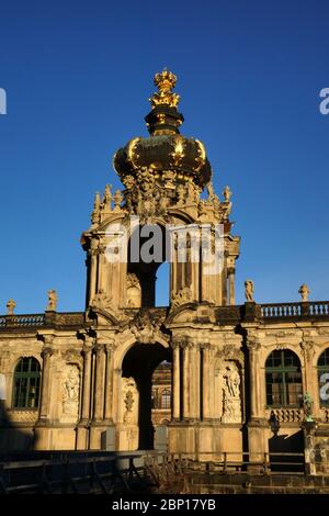 The baroque Zwinger in Dresden Stock Photo