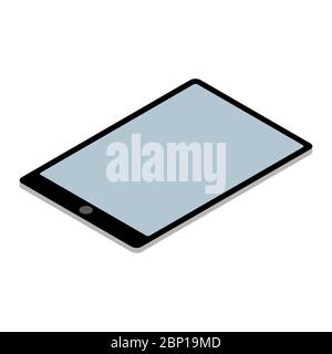 Tablet PC isometric isolated on white background, vector illustration Stock Vector