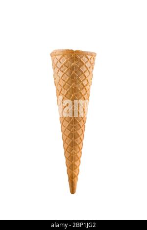empty ice cream cones, isolated on white background Stock Photo