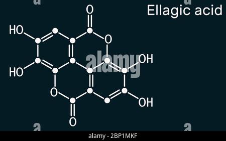Ellagic acid dietary supplement molecule. Skeletal formula Stock Photo ...