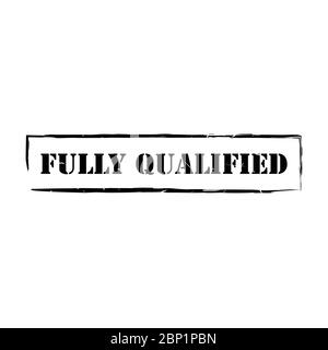 Qualified square grunge rubber stamp of stamp seal vector image design Stock Vector