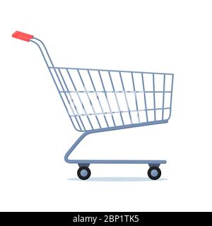 Shopping cart. Trolley Icon. Simple vector sign, trendy symbol for design, websites, presentation, mobile application. Symbol of trade, purchases, sal Stock Vector