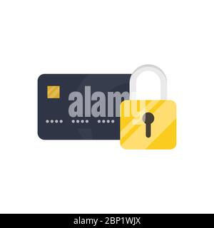 Credit Card Security vector icon symbol isolated on white background Stock Vector