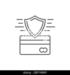 Credit Card Security vector icon symbol isolated on white background Stock Vector