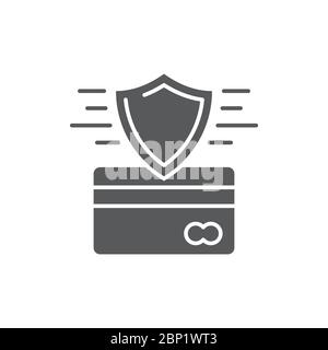 Credit Card Security vector icon symbol isolated on white background Stock Vector