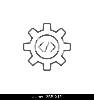Programmer icon vector, filled flat sign, solid pictogram isolated on ...
