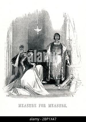 Illustration, Measure for Measure, by William Shakespeare Stock Photo ...