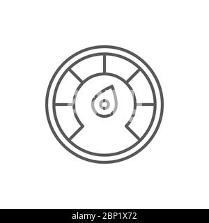 Dashboard gauge vector icon symbol isolated on white background Stock Vector