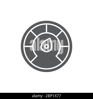 Dashboard gauge vector icon symbol isolated on white background Stock Vector