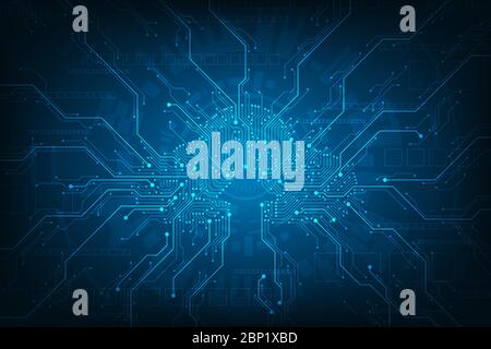 Circuit designed in the form of clouds. Stock Vector