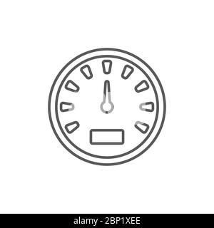 Dashboard gauge vector icon symbol isolated on white background Stock Vector