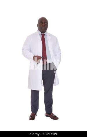 African American doctor with stethoscope looking at camera with a serious expression Stock Photo