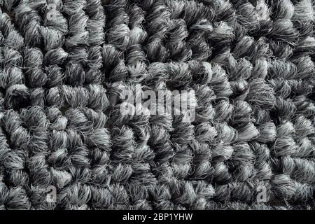 carpet grey white black texture macro lens closeup close up background Stock Photo