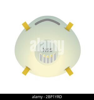 Respiratory Protective Mask - KN95 - Icon as EPS 10 File Stock Vector ...