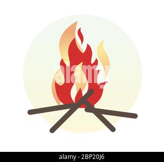 Camp Fire - Flame - Stock Icon as EPS 10 File Stock Vector