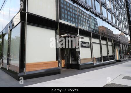 Washington, DC, USA. 17th May, 2020. Owner David Chang has closed Momofuku due to the coronavirus pandemic for good, stating that he would not be able to recover from the losses and pay future rent to the expensive City Center in Downtown Washington, DC on May 17, 2020. Credit: Mpi34/Media Punch/Alamy Live News Stock Photo