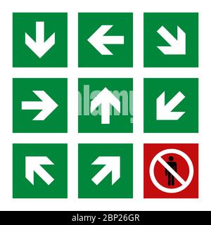 Arrow Direction in Square Signage Illustration Design. Vector EPS 10. Stock Photo