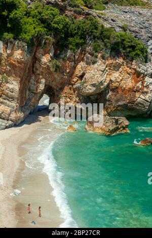 Mylopotamos beach, in Pelion region, Thessaly, Greece, Europe. Stock Photo
