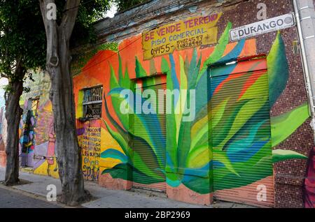 Plaza Romita in the La Romita neighborhood located in the Colonia Roma section of Mexico City. Stock Photo