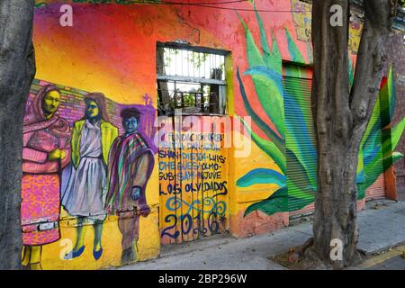 Plaza Romita in the La Romita neighborhood located in the Colonia Roma section of Mexico City. Stock Photo