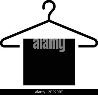 Clothes hanger icon on white background isolated Stock Vector