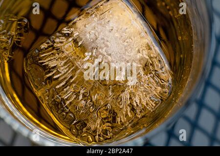 Beautiful abstract shot of a large ice cube Stock Photo