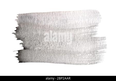 black watercolor paint isolated on white background Stock Photo
