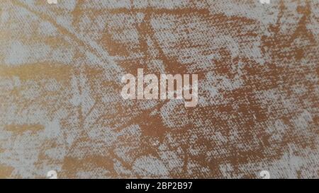 Shabby wall texture with golden marbled pattern on grey structure. Abstract interior background with copy space Stock Photo