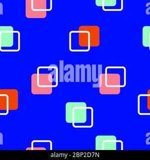 Cool seamless background for fun. Funny wrapping paper background. Cute squares Stock Vector