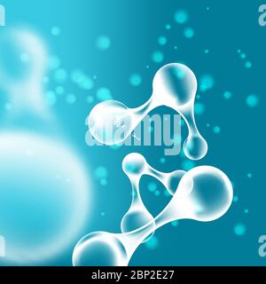 Molecules and chemical formulas. Stock Vector