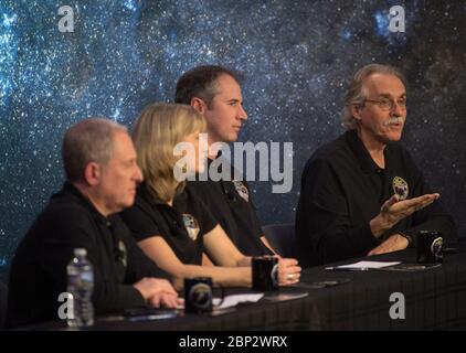 New Horizons Ultima Thule Flyby  New Horizons co-investigator John Spencer of the Southwest Research Institute (SwRI), Boulder, CO speaks during a press conference prior to the flyby of Ultima Thule by the New Horizons spacecraft, Monday, Dec. 31, 2018 at Johns Hopkins University Applied Physics Laboratory (APL) in Laurel, Maryland. Stock Photo