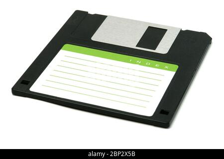 Vintage floppy drive (Isolated on white background) Stock Photo