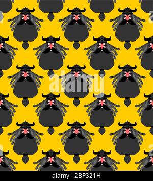 Viking pattern seamless. Battle gnome with beard background. vector texture Stock Vector