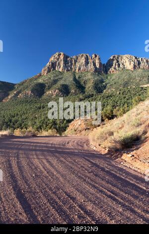 views along the Smithsonian Butte scenic back country byway dirt road in southern Utah near Rockville Stock Photo