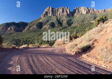 views along the Smithsonian Butte scenic back country byway dirt road in southern Utah near Rockville Stock Photo