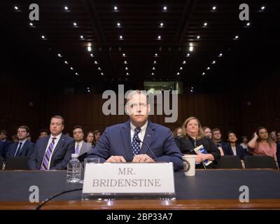 Senate Hearing “Moon to Mars- NASA’s Plans for Deep Space Exploration'  NASA Administrator Jim Bridenstine testifies before the Senate Committee on Commerce, Science, and Transportation during a hearing titled, “Moon to Mars: NASA’s Plans for Deep Space Exploration,” Wednesday, July 17, 2019, at the Hart Senate Office Building in Washington. Stock Photo