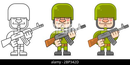 Collection Of Russian Military People Or Personnel Dressed In Various Uniform. Bundle Of Soldiers Of Russia Set Of Cartoon Characters. Modern Colorful Stock Vector