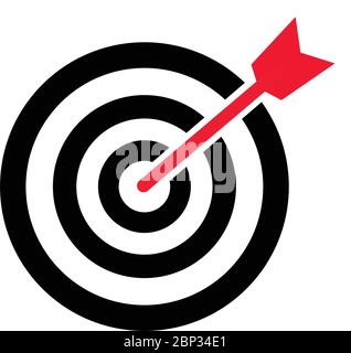 icon flat target on white background vector illustration Stock Vector