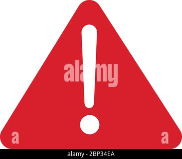 Warning sign red warning sign Icon vector illustration triangle Stock Vector